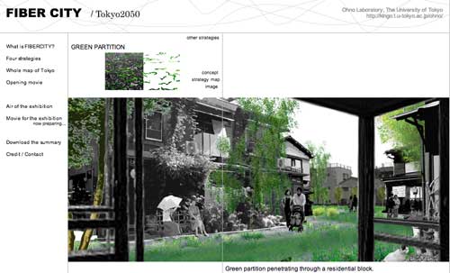 Green Partition Fiber City: Tokyo 2050