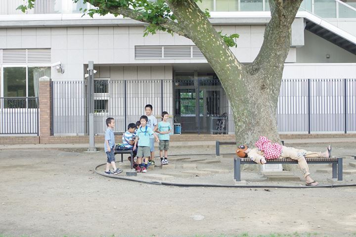 tanuki_shibaura_park_bench